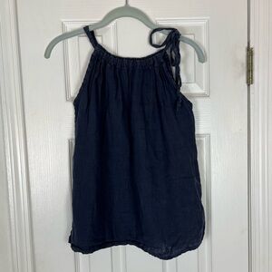 Bellambia Made in Italy 100% Linen Sleeveless Halter Neck Blouse Top